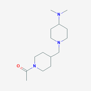 molecular formula C15H29N3O B2994377 1-(4-((4-(Dimethylamino)piperidin-1-yl)methyl)piperidin-1-yl)ethanone CAS No. 2034475-61-9