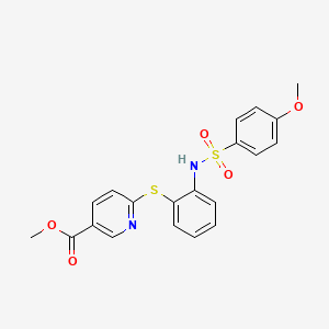 Methyl 6-[(2-{[(4-methoxyphenyl)sulfonyl]amino}phenyl)sulfanyl]nicotinate