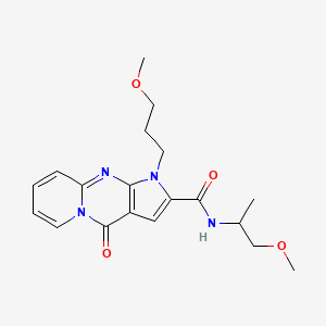 molecular formula C19H24N4O4 B2994381 N-(1-methoxypropan-2-yl)-1-(3-methoxypropyl)-4-oxo-1,4-dihydropyrido[1,2-a]pyrrolo[2,3-d]pyrimidine-2-carboxamide CAS No. 900899-86-7