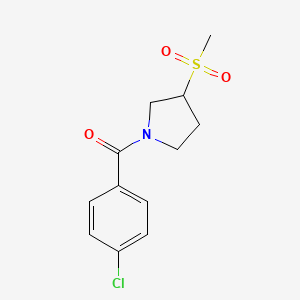 (4-Chlorophenyl)(3-(methylsulfonyl)pyrrolidin-1-yl)methanone