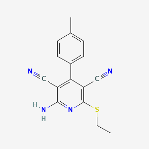 2-Amino-6-(ethylsulfanyl)-4-(4-methylphenyl)pyridine-3,5-dicarbonitrile