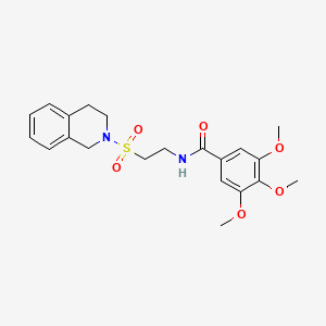 N-(2-((3,4-dihydroisoquinolin-2(1H)-yl)sulfonyl)ethyl)-3,4,5-trimethoxybenzamide