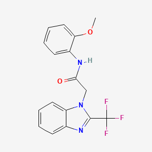 molecular formula C17H14F3N3O2 B2994415 N-(2-methoxyphenyl)-2-[2-(trifluoromethyl)benzimidazol-1-yl]acetamide CAS No. 478042-47-6