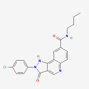 molecular formula C21H19ClN4O2 B2994418 N-(4-{5-[1-(3-methoxybenzoyl)piperidin-4-yl]-1,2,4-oxadiazol-3-yl}phenyl)acetamide CAS No. 1251616-40-6