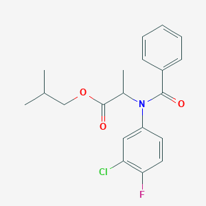 molecular formula C20H21ClFNO3 B2994421 异丁基 2-(苯甲酰-3-氯-4-氟苯胺基)丙酸酯 CAS No. 1008080-46-3