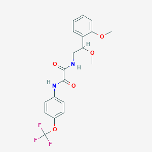molecular formula C19H19F3N2O5 B2994440 N1-(2-甲氧基-2-(2-甲氧基苯基)乙基)-N2-(4-(三氟甲氧基)苯基)草酰胺 CAS No. 1795485-05-0