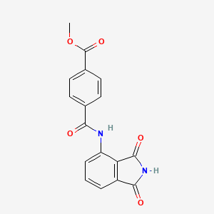 molecular formula C17H12N2O5 B2994442 4-[(1,3-二氧代异吲哚-4-基)甲酰氨基]苯甲酸甲酯 CAS No. 391876-98-5