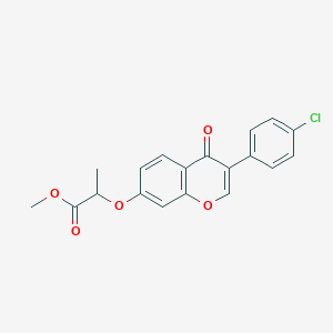 molecular formula C19H15ClO5 B2994456 2-[3-(4-氯苯基)-4-氧代色满-7-基]氧基丙酸甲酯 CAS No. 316127-49-8