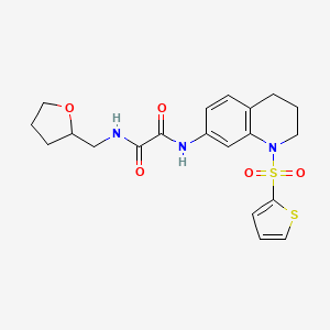 N1-((tetrahydrofuran-2-yl)methyl)-N2-(1-(thiophen-2-ylsulfonyl)-1,2,3,4-tetrahydroquinolin-7-yl)oxalamide