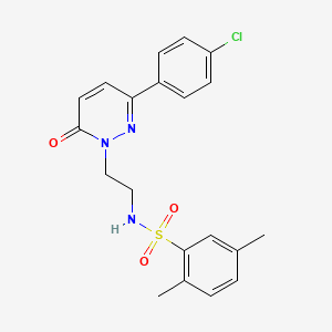 N-(2-(3-(4-chlorophenyl)-6-oxopyridazin-1(6H)-yl)ethyl)-2,5-dimethylbenzenesulfonamide