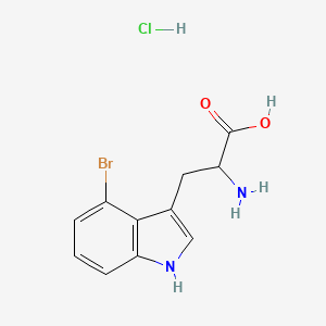molecular formula C11H12BrClN2O2 B2994486 2-氨基-3-(4-溴-1H-吲哚-3-基)丙酸盐酸盐 CAS No. 1423024-39-8