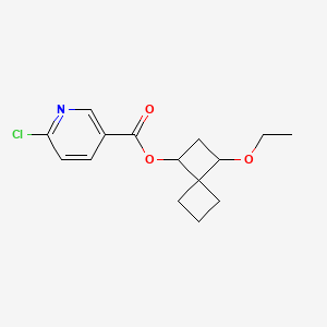 B2994487 3-Ethoxyspiro[3.3]heptan-1-yl 6-chloropyridine-3-carboxylate CAS No. 1808422-57-2