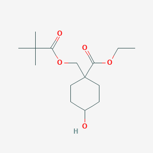 Ethyl 4-Hydroxy-1-[(pivaloyloxy)methyl]cyclohexanecarboxylate