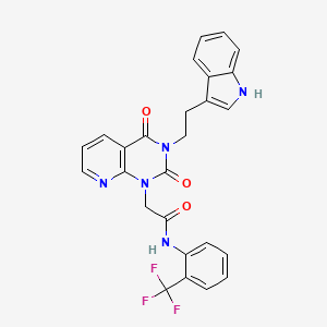 2-[3-[2-(1H-indol-3-yl)ethyl]-2,4-dioxo-3,4-dihydropyrido[2,3-d]pyrimidin-1(2H)-yl]-N-[2-(trifluoromethyl)phenyl]acetamide