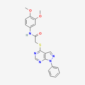N-(3,4-dimethoxyphenyl)-2-(1-phenylpyrazolo[3,4-d]pyrimidin-4-yl)sulfanylacetamide