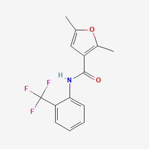 molecular formula C14H12F3NO2 B2994510 2,5-dimethyl-N-(2-(trifluoromethyl)phenyl)furan-3-carboxamide CAS No. 924818-86-0