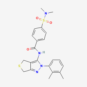 molecular formula C22H24N4O3S2 B2994512 N-[2-(2,3-二甲基苯基)-4,6-二氢噻吩并[3,4-c]吡唑-3-基]-4-(二甲基氨磺酰基)苯甲酰胺 CAS No. 450344-50-0