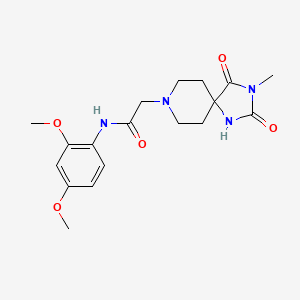 molecular formula C18H24N4O5 B2994514 N-(2,4-dimethoxyphenyl)-2-(3-methyl-2,4-dioxo-1,3,8-triazaspiro[4.5]decan-8-yl)acetamide CAS No. 941927-89-5