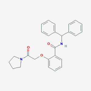 molecular formula C26H26N2O3 B299452 N-(diphenylmethyl)-2-(2-oxo-2-pyrrolidin-1-ylethoxy)benzamide 