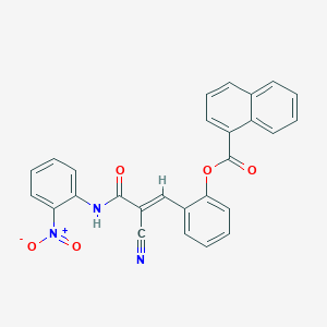 [2-[(E)-2-cyano-3-(2-nitroanilino)-3-oxoprop-1-enyl]phenyl] naphthalene-1-carboxylate