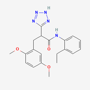 3-(2,5-dimethoxyphenyl)-N-(2-ethylphenyl)-2-(2H-tetrazol-5-yl)propanamide