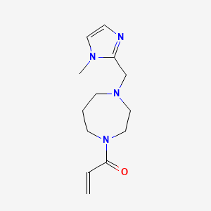 molecular formula C13H20N4O B2994528 1-[4-[(1-Methylimidazol-2-yl)methyl]-1,4-diazepan-1-yl]prop-2-en-1-one CAS No. 2179724-11-7