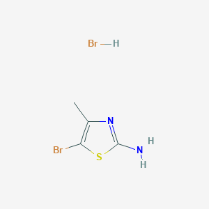 molecular formula C4H6Br2N2S B2994532 5-Bromo-4-methylthiazol-2-amine hydrobromide CAS No. 3034-57-9; 79247-77-1