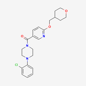 (4-(2-chlorophenyl)piperazin-1-yl)(6-((tetrahydro-2H-pyran-4-yl)methoxy)pyridin-3-yl)methanone
