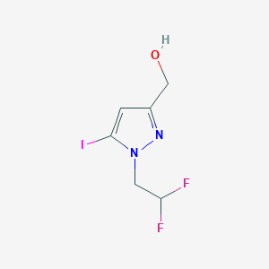 [1-(2,2-Difluoroethyl)-5-iodopyrazol-3-yl]methanol