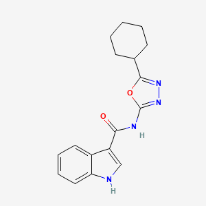 N-(5-cyclohexyl-1,3,4-oxadiazol-2-yl)-1H-indole-3-carboxamide