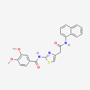 3,4-dimethoxy-N-(4-(2-(naphthalen-1-ylamino)-2-oxoethyl)thiazol-2-yl)benzamide
