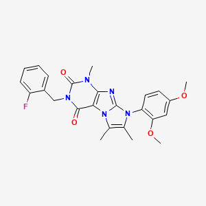 8-(2,4-dimethoxyphenyl)-3-(2-fluorobenzyl)-1,6,7-trimethyl-1H-imidazo[2,1-f]purine-2,4(3H,8H)-dione