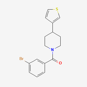 molecular formula C16H16BrNOS B2994559 (3-Bromophenyl)(4-(thiophen-3-yl)piperidin-1-yl)methanone CAS No. 1396811-72-5
