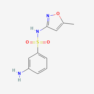 molecular formula C10H11N3O3S B2994566 3-AMINO-N-(5-Methyl-1,2-OXAZOL-3-YL)BENZENE-1-SULFONAMIDE CAS No. 954563-97-4