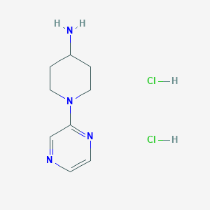 molecular formula C9H16Cl2N4 B2994570 1-Pyrazin-2-ylpiperidin-4-amine dihydrochloride CAS No. 1332530-40-1; 440102-39-6