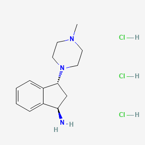 (1R,3R)-3-(4-Methylpiperazin-1-yl)-2,3-dihydro-1H-inden-1-amine;trihydrochloride