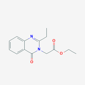molecular formula C14H16N2O3 B2994585 2-[2-乙基-4-氧代-3(4H)-喹唑啉基]乙酸乙酯 CAS No. 216596-59-7