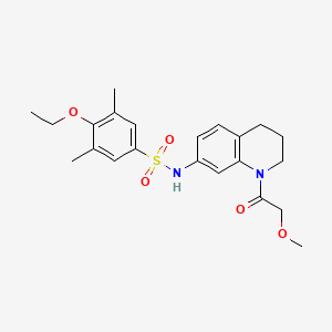 molecular formula C22H28N2O5S B2994586 4-ethoxy-N-(1-(2-methoxyacetyl)-1,2,3,4-tetrahydroquinolin-7-yl)-3,5-dimethylbenzenesulfonamide CAS No. 1171066-69-5