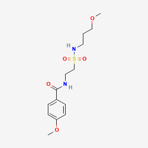 molecular formula C14H22N2O5S B2994601 4-甲氧基-N-[2-(3-甲氧基丙基磺酰胺基)乙基]苯甲酰胺 CAS No. 899967-59-0