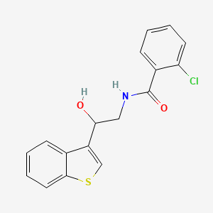 molecular formula C17H14ClNO2S B2994607 N-(2-(benzo[b]thiophen-3-yl)-2-hydroxyethyl)-2-chlorobenzamide CAS No. 2034405-17-7