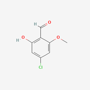 molecular formula C8H7ClO3 B2994619 4-氯-2-羟基-6-甲氧基苯甲醛 CAS No. 1427396-66-4