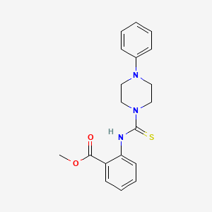 molecular formula C19H21N3O2S B2994622 Methyl 2-{[(4-phenylpiperazin-1-yl)carbonothioyl]amino}benzoate CAS No. 892269-36-2
