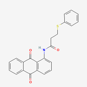 molecular formula C23H17NO3S B2994624 N-(9,10-dioxo-9,10-dihydroanthracen-1-yl)-3-(phenylthio)propanamide CAS No. 361479-31-4