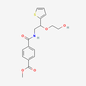 molecular formula C17H19NO5S B2994634 Methyl 4-((2-(2-hydroxyethoxy)-2-(thiophen-2-yl)ethyl)carbamoyl)benzoate CAS No. 2034564-82-2