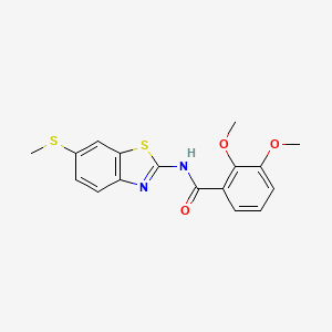 molecular formula C17H16N2O3S2 B2994646 2,3-dimethoxy-N-(6-(methylthio)benzo[d]thiazol-2-yl)benzamide CAS No. 941877-79-8