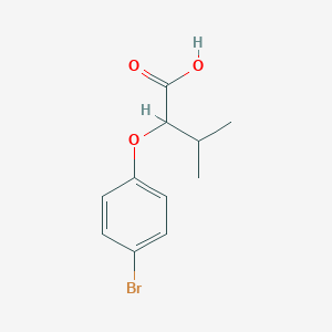 molecular formula C11H13BrO3 B2994647 2-(4-溴苯氧基)-3-甲基丁酸 CAS No. 63403-28-1