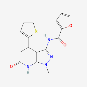 N-(1-methyl-6-oxo-4-(thiophen-2-yl)-4,5,6,7-tetrahydro-1H-pyrazolo[3,4-b]pyridin-3-yl)furan-2-carboxamide