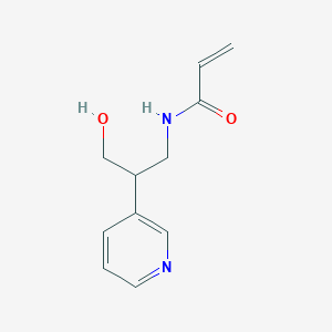 molecular formula C11H14N2O2 B2994654 N-(3-Hydroxy-2-pyridin-3-ylpropyl)prop-2-enamide CAS No. 2411254-46-9