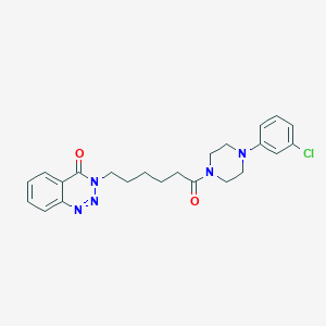 3-[6-[4-(3-Chlorophenyl)piperazin-1-yl]-6-oxohexyl]-1,2,3-benzotriazin-4-one