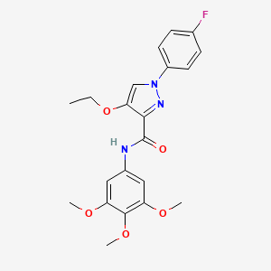 4-ethoxy-1-(4-fluorophenyl)-N-(3,4,5-trimethoxyphenyl)-1H-pyrazole-3-carboxamide
